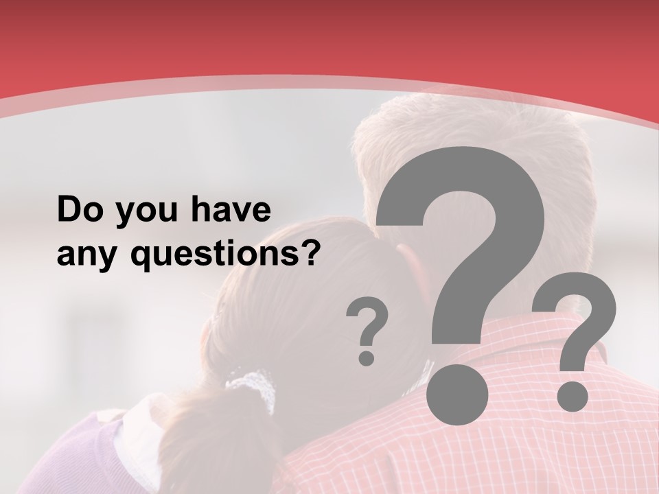 A Man And A Little Girl Hugging Each Other PowerPoint Template