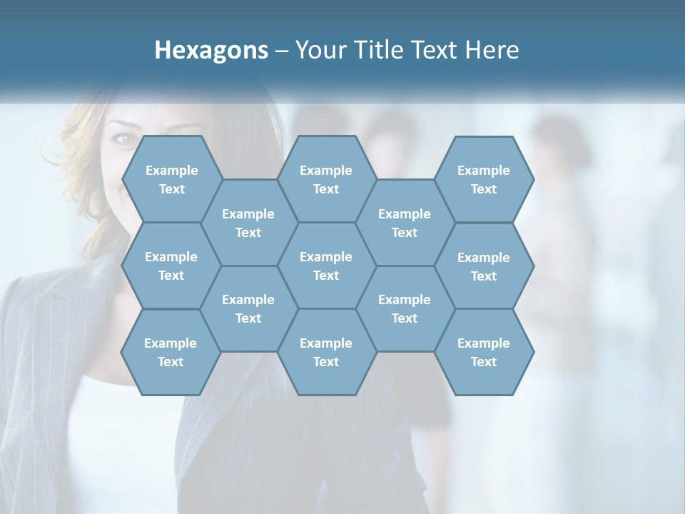 A Woman In A Business Suit Standing In Front Of A Group Of People PowerPoint Template