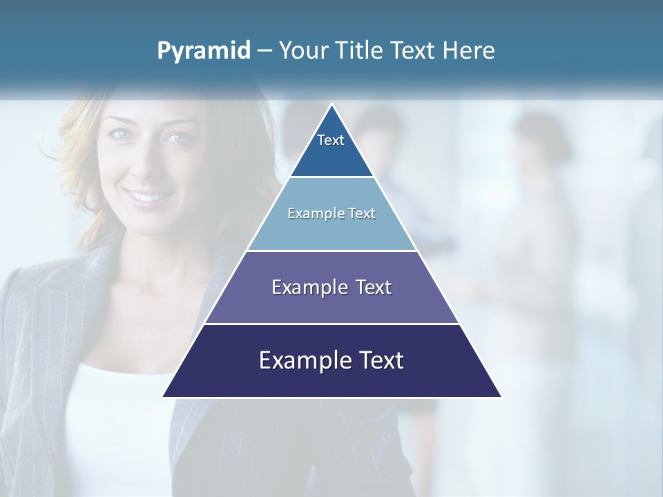 A Woman In A Business Suit Standing In Front Of A Group Of People PowerPoint Template