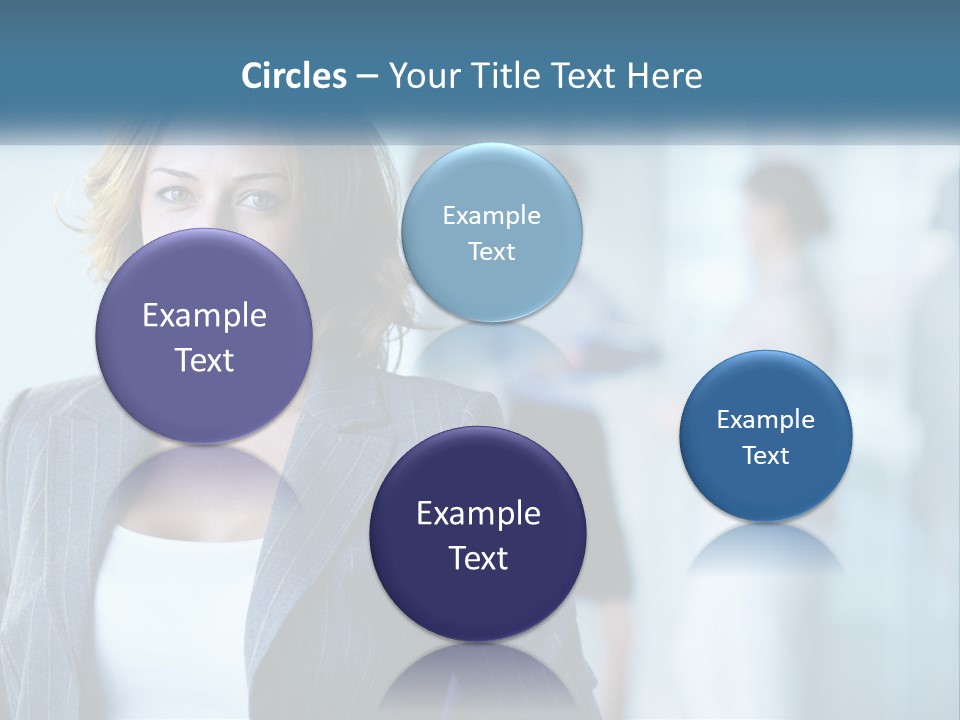 A Woman In A Business Suit Standing In Front Of A Group Of People PowerPoint Template