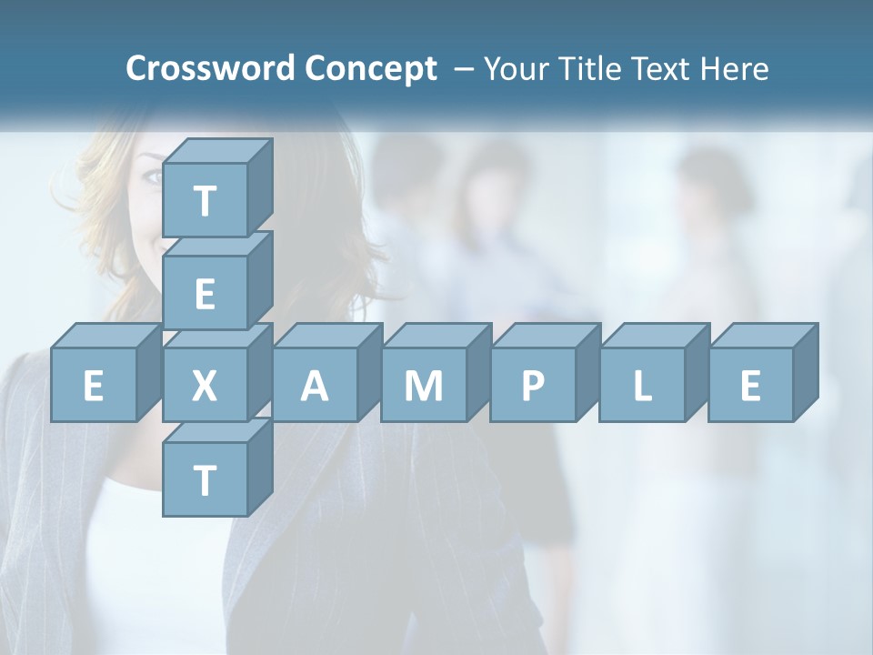 A Woman In A Business Suit Standing In Front Of A Group Of People PowerPoint Template