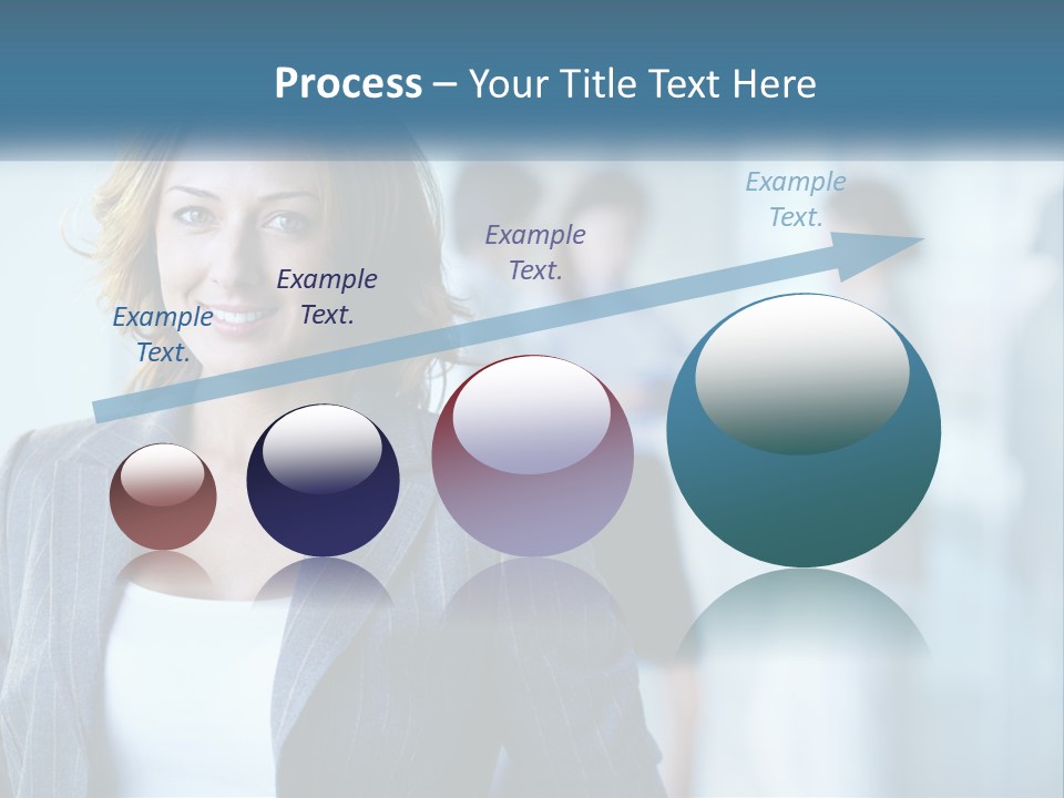 A Woman In A Business Suit Standing In Front Of A Group Of People PowerPoint Template