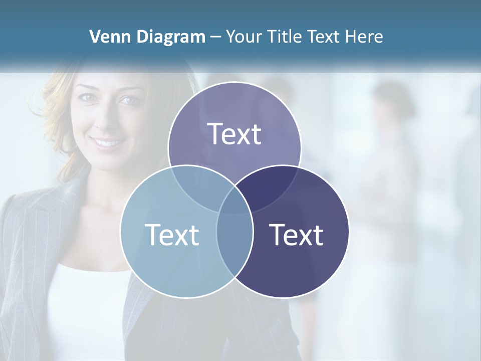 A Woman In A Business Suit Standing In Front Of A Group Of People PowerPoint Template