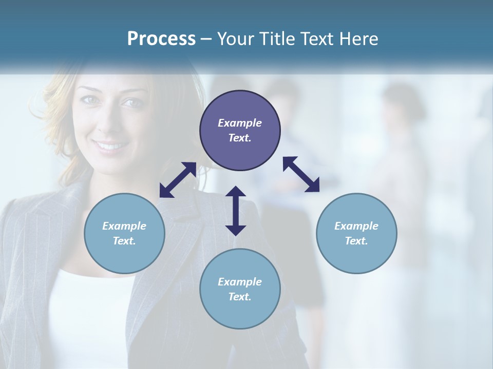 A Woman In A Business Suit Standing In Front Of A Group Of People PowerPoint Template