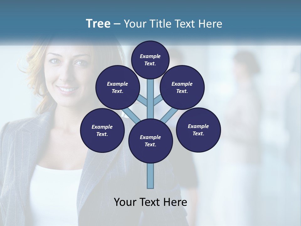 A Woman In A Business Suit Standing In Front Of A Group Of People PowerPoint Template