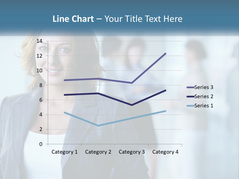 A Woman In A Business Suit Standing In Front Of A Group Of People PowerPoint Template