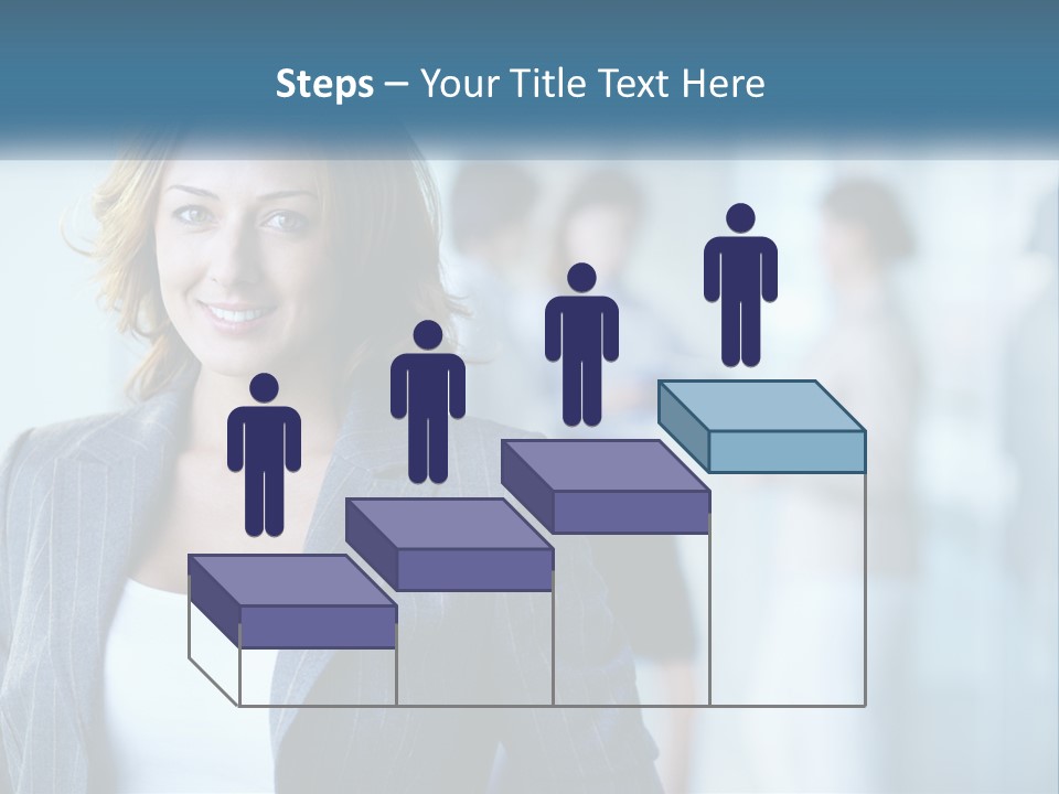A Woman In A Business Suit Standing In Front Of A Group Of People PowerPoint Template