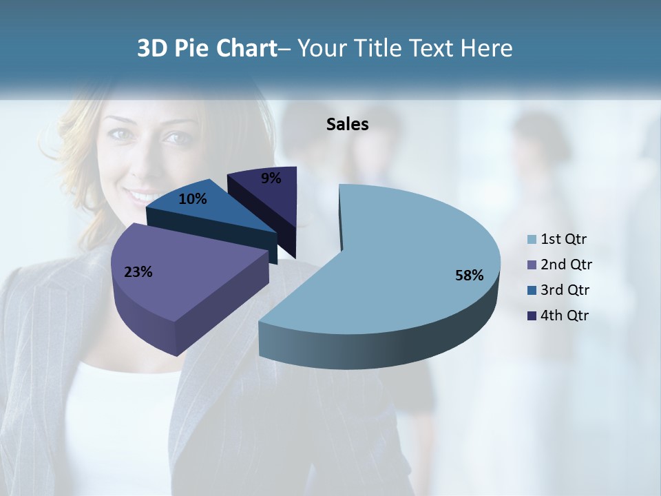 A Woman In A Business Suit Standing In Front Of A Group Of People PowerPoint Template