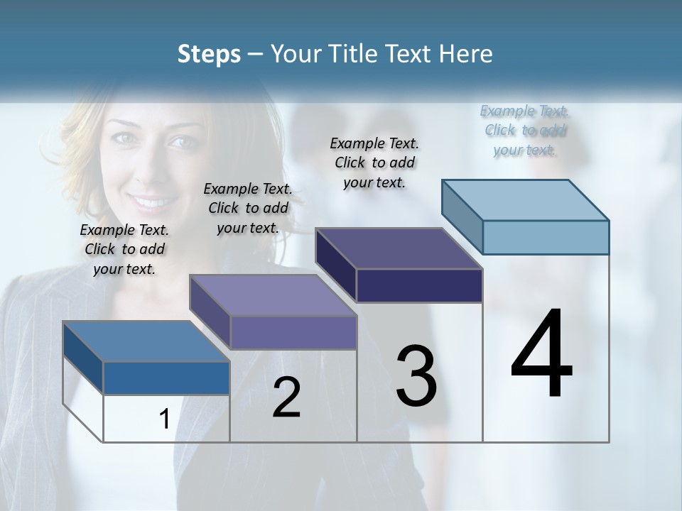 A Woman In A Business Suit Standing In Front Of A Group Of People PowerPoint Template