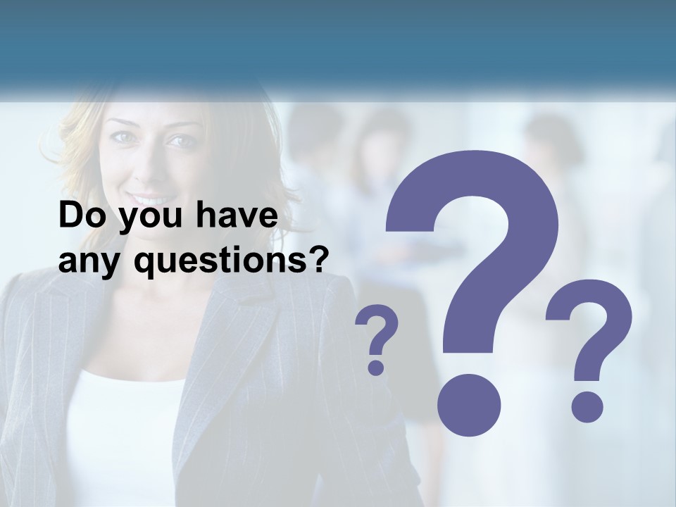 A Woman In A Business Suit Standing In Front Of A Group Of People PowerPoint Template