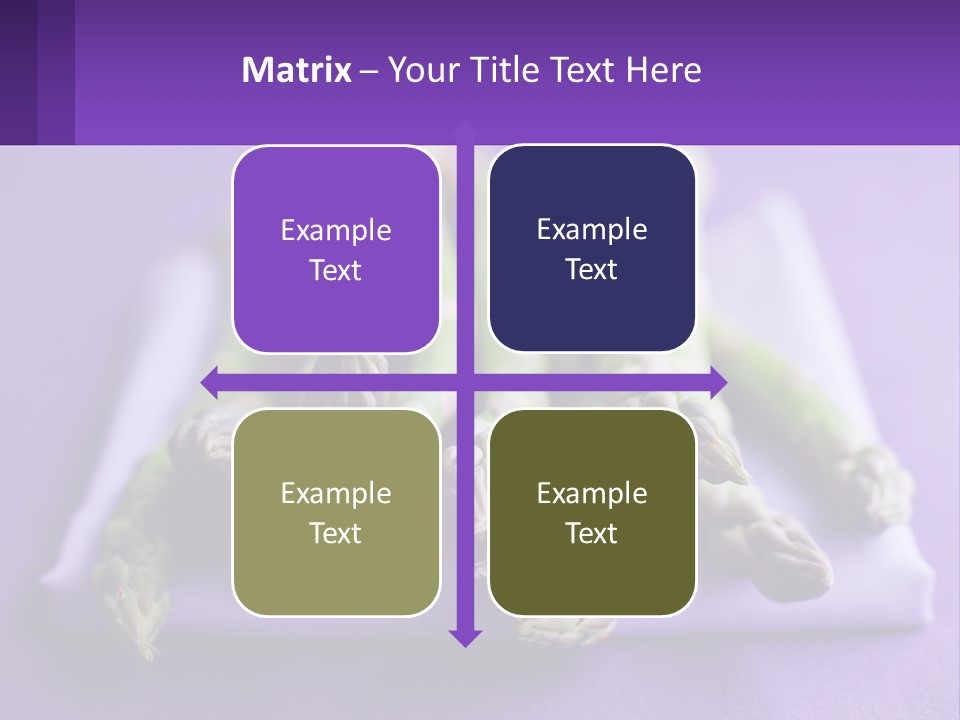 A Bunch Of Green Asparagus On A Purple Surface PowerPoint Template