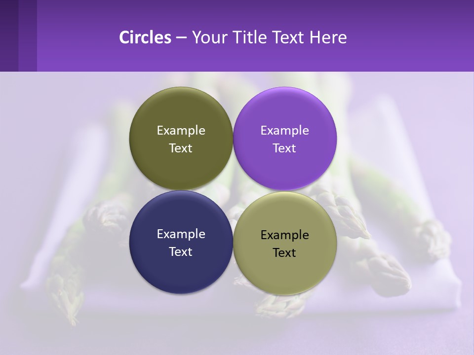 A Bunch Of Green Asparagus On A Purple Surface PowerPoint Template