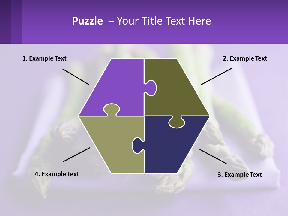 A Bunch Of Green Asparagus On A Purple Surface PowerPoint Template