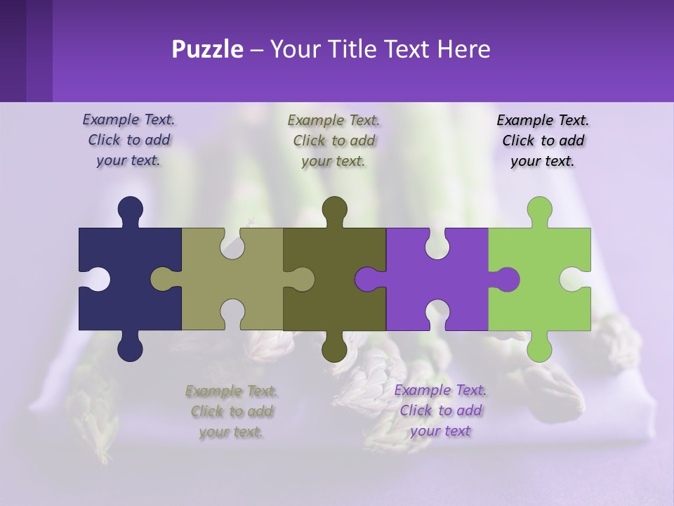 A Bunch Of Green Asparagus On A Purple Surface PowerPoint Template