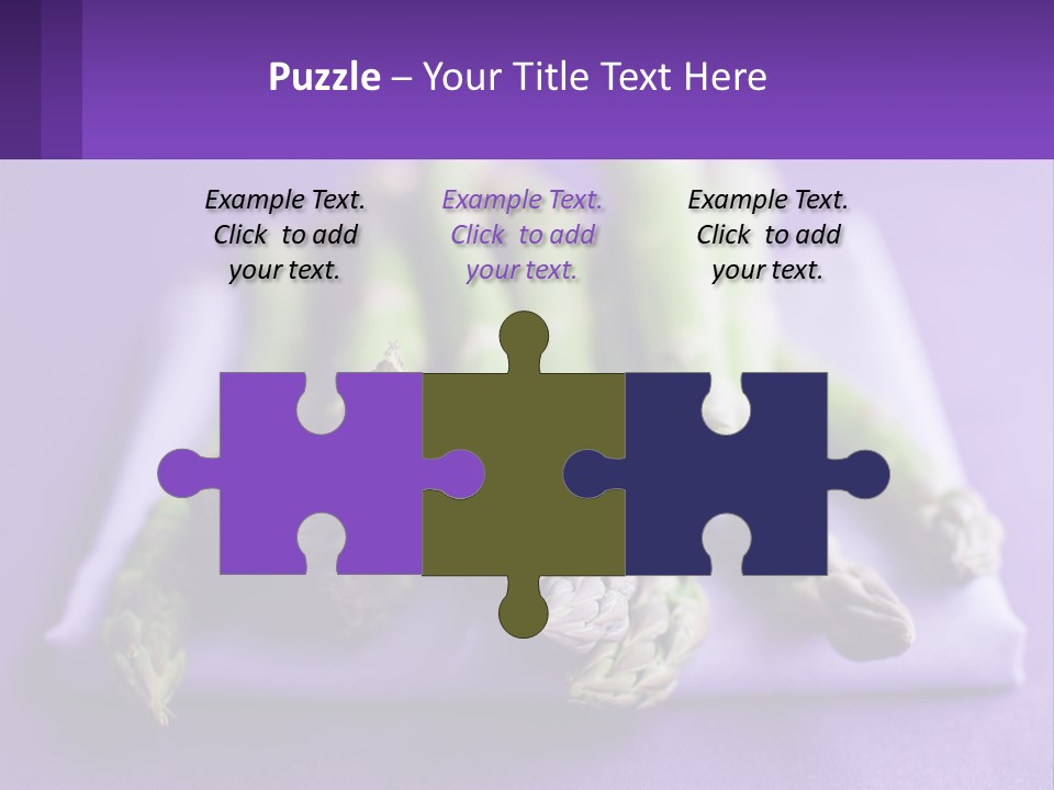 A Bunch Of Green Asparagus On A Purple Surface PowerPoint Template