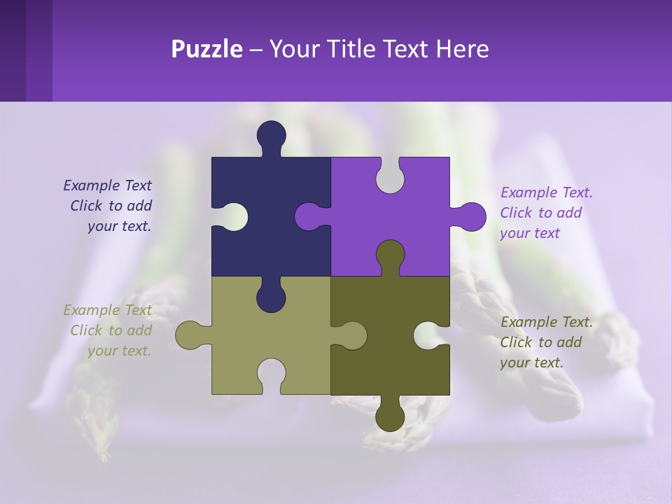 A Bunch Of Green Asparagus On A Purple Surface PowerPoint Template