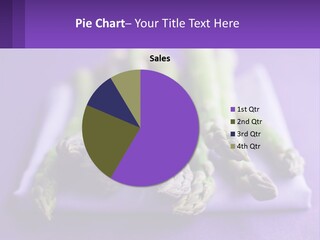 A Bunch Of Green Asparagus On A Purple Surface PowerPoint Template