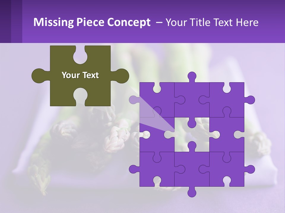 A Bunch Of Green Asparagus On A Purple Surface PowerPoint Template