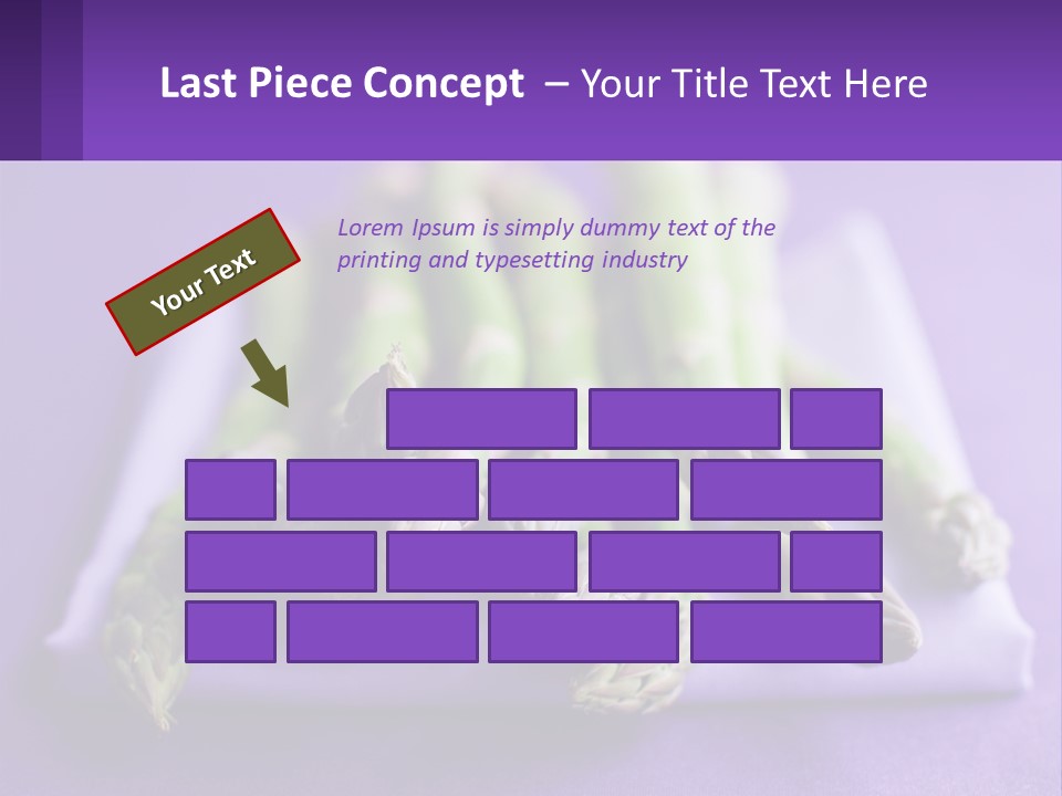 A Bunch Of Green Asparagus On A Purple Surface PowerPoint Template
