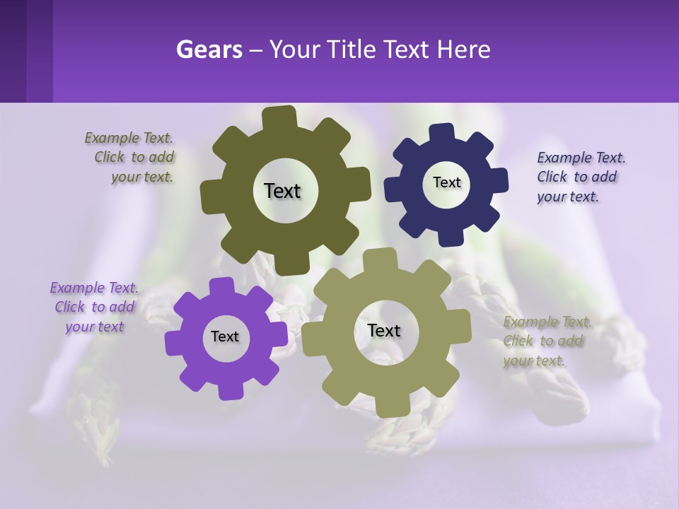 A Bunch Of Green Asparagus On A Purple Surface PowerPoint Template
