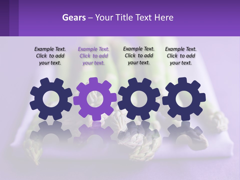 A Bunch Of Green Asparagus On A Purple Surface PowerPoint Template