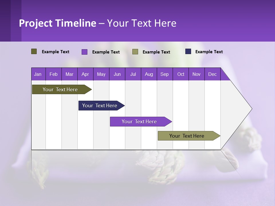 A Bunch Of Green Asparagus On A Purple Surface PowerPoint Template