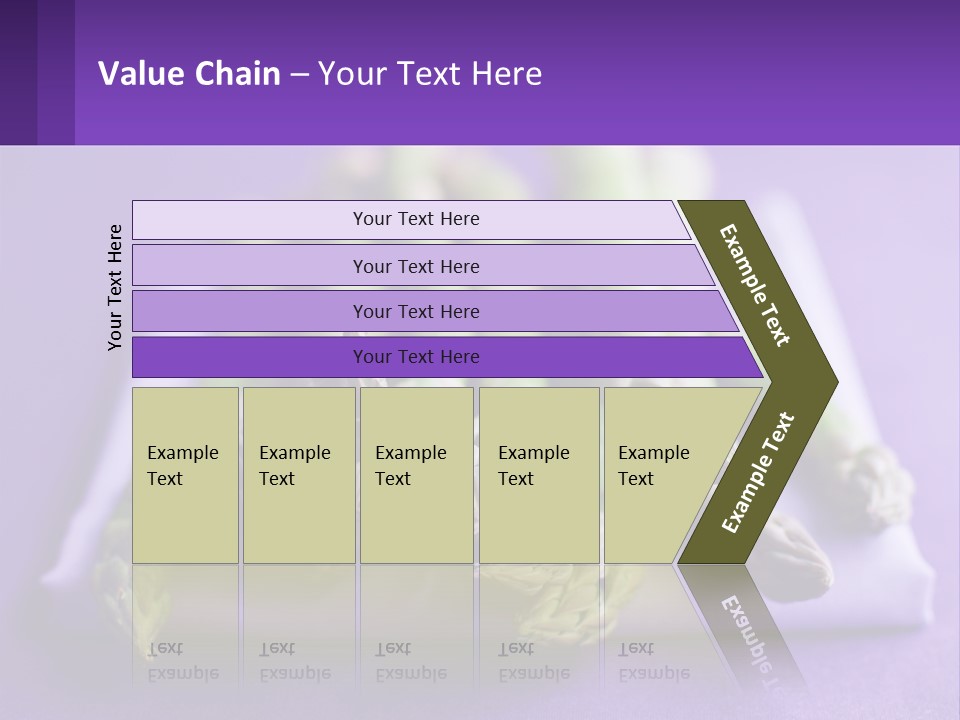 A Bunch Of Green Asparagus On A Purple Surface PowerPoint Template
