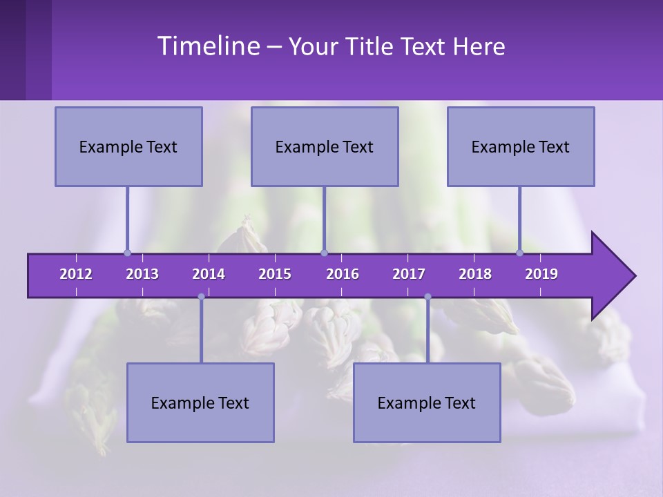 A Bunch Of Green Asparagus On A Purple Surface PowerPoint Template