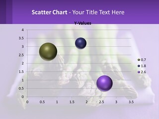 A Bunch Of Green Asparagus On A Purple Surface PowerPoint Template