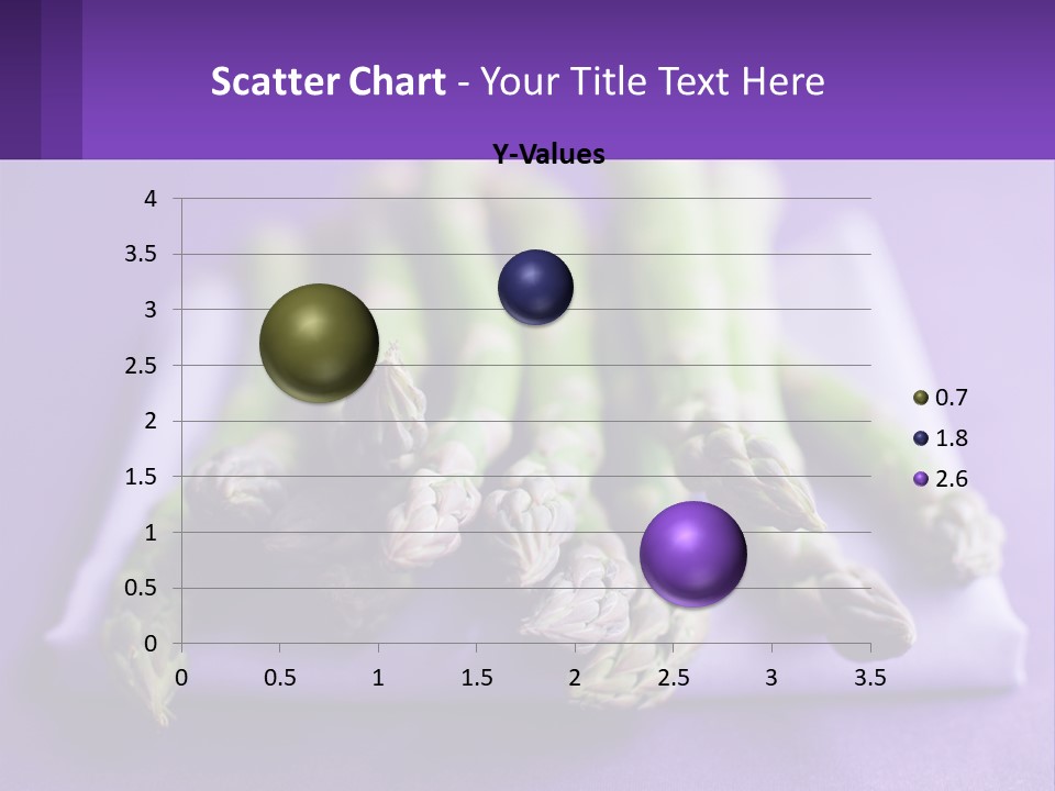 A Bunch Of Green Asparagus On A Purple Surface PowerPoint Template