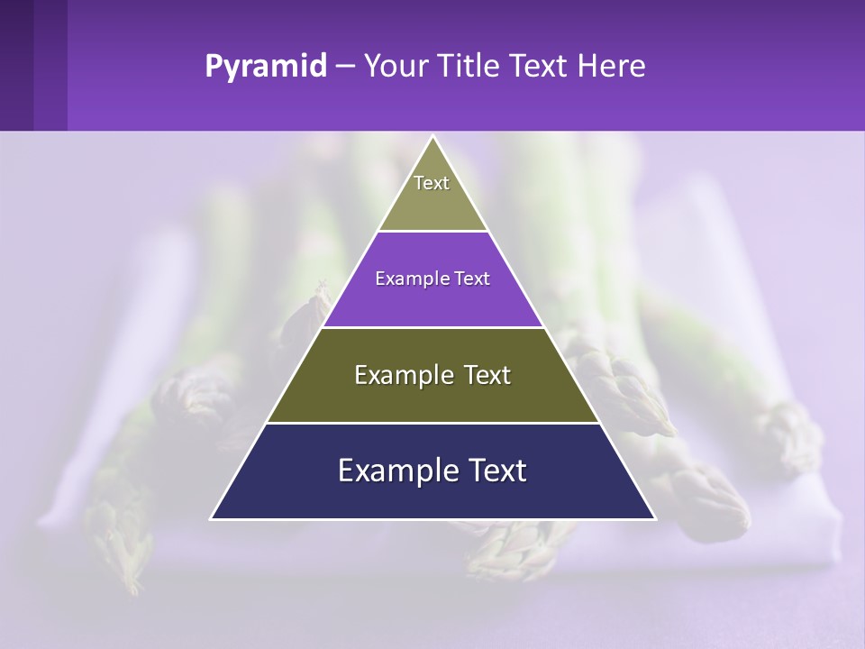 A Bunch Of Green Asparagus On A Purple Surface PowerPoint Template