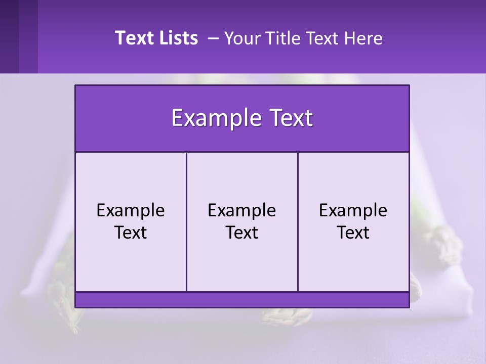 A Bunch Of Green Asparagus On A Purple Surface PowerPoint Template