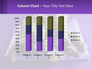 A Bunch Of Green Asparagus On A Purple Surface PowerPoint Template