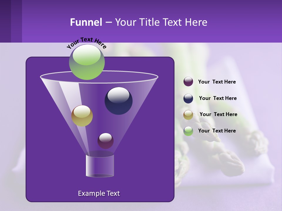A Bunch Of Green Asparagus On A Purple Surface PowerPoint Template