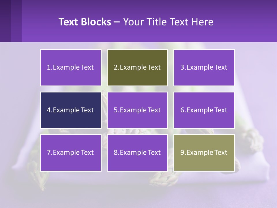 A Bunch Of Green Asparagus On A Purple Surface PowerPoint Template