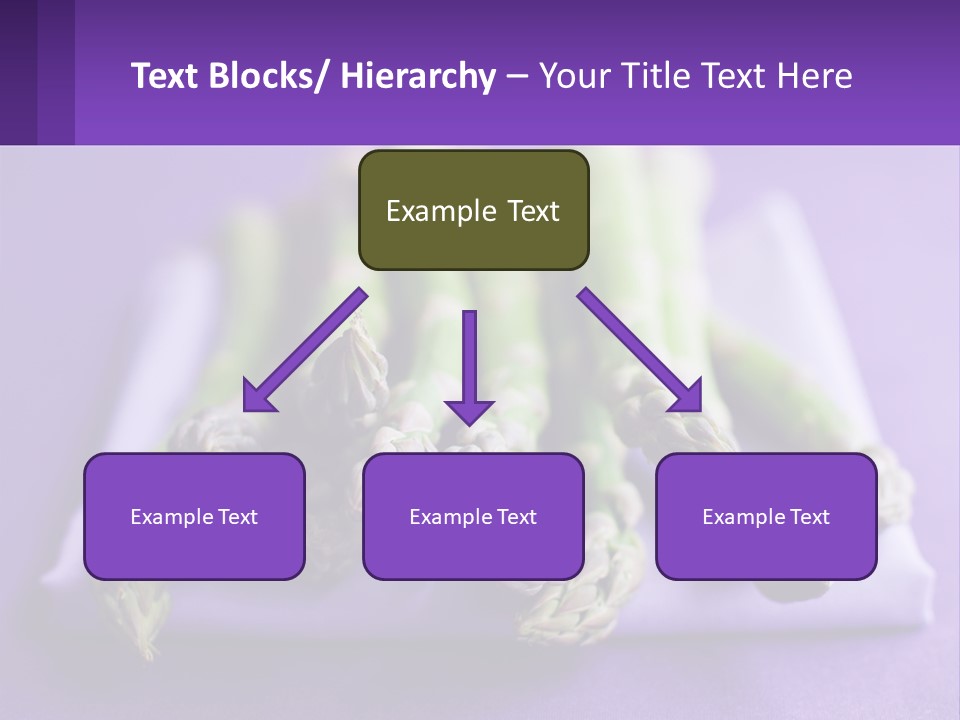 A Bunch Of Green Asparagus On A Purple Surface PowerPoint Template