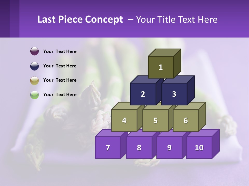 A Bunch Of Green Asparagus On A Purple Surface PowerPoint Template