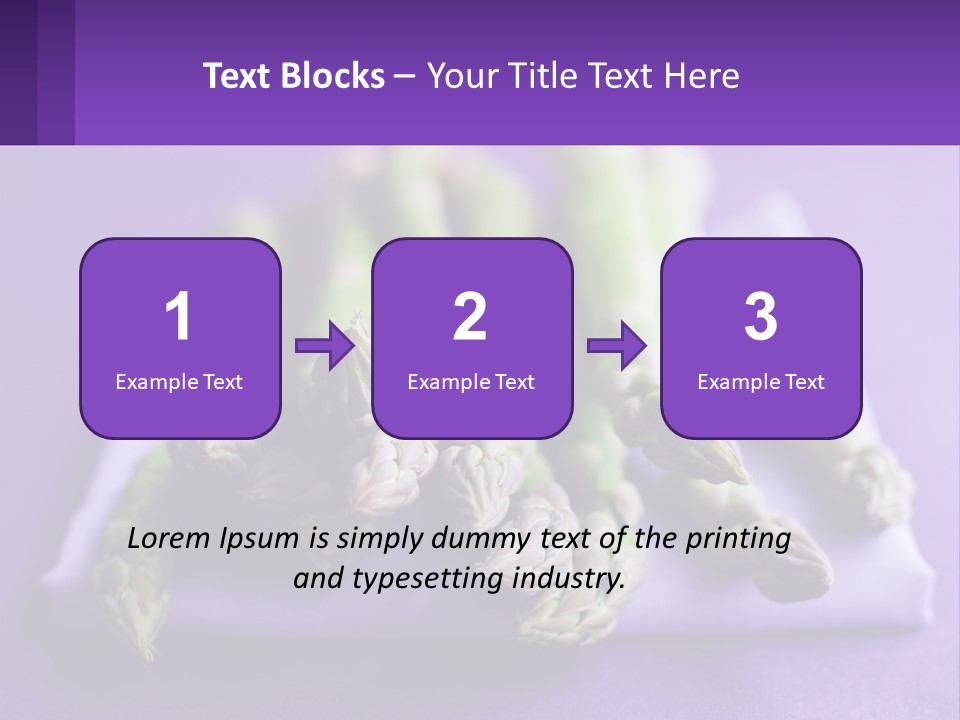 A Bunch Of Green Asparagus On A Purple Surface PowerPoint Template