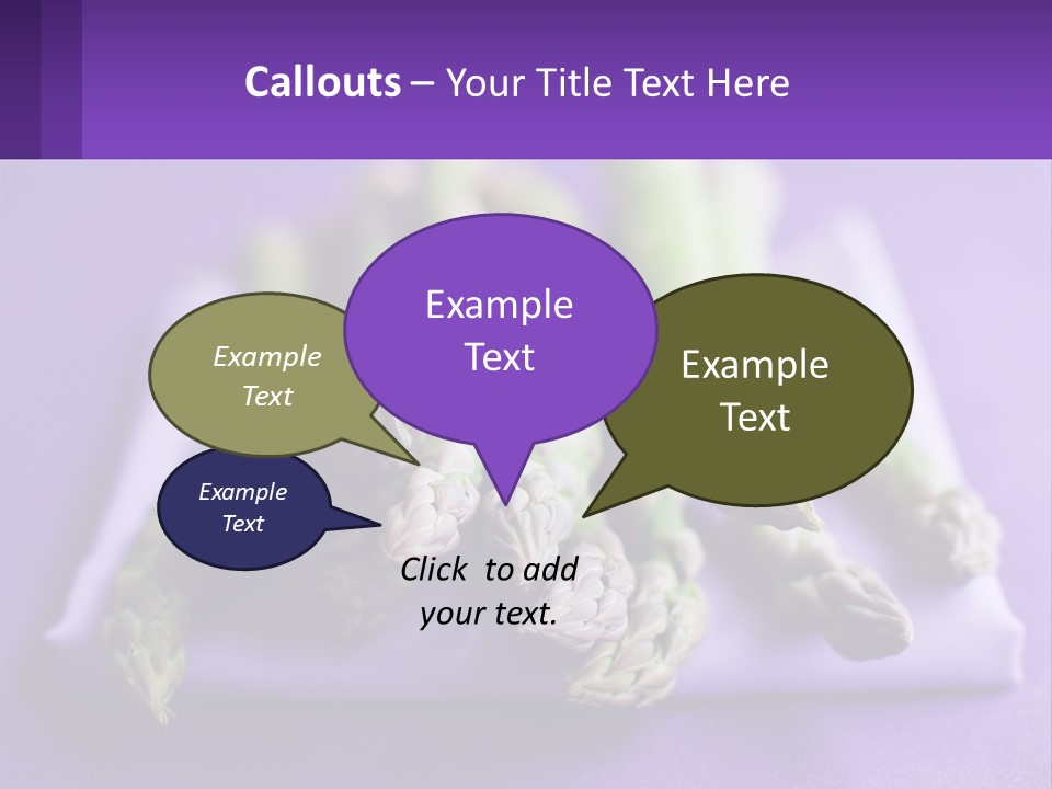 A Bunch Of Green Asparagus On A Purple Surface PowerPoint Template