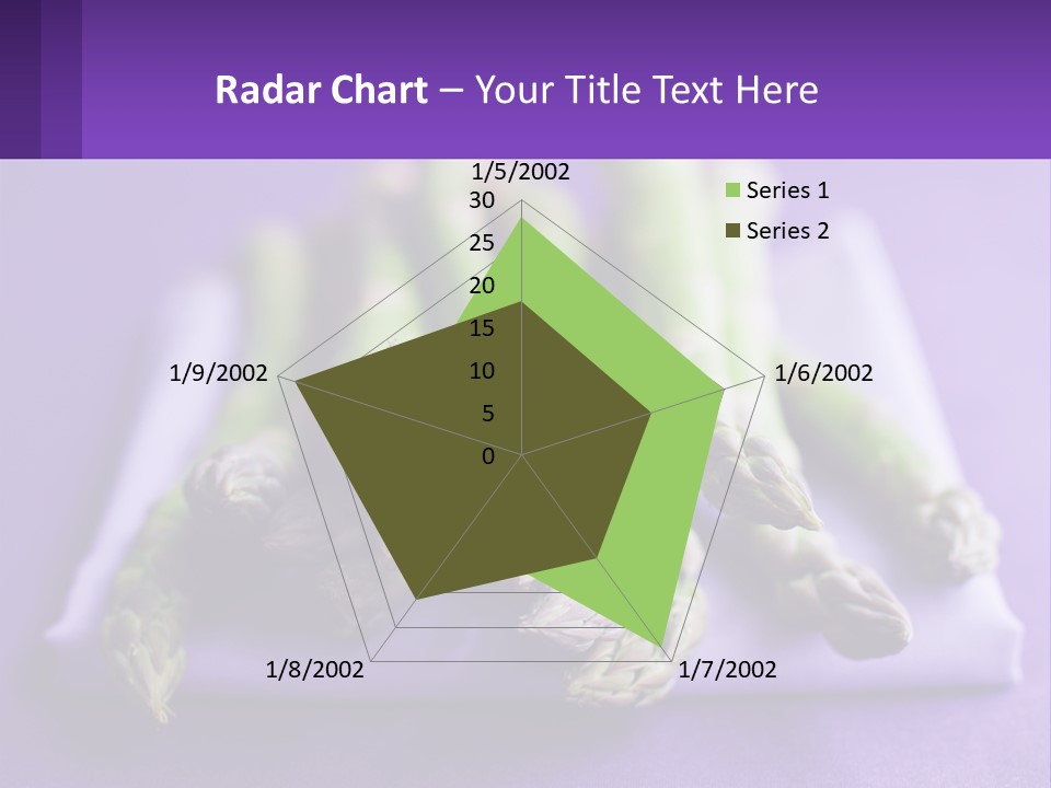 A Bunch Of Green Asparagus On A Purple Surface PowerPoint Template