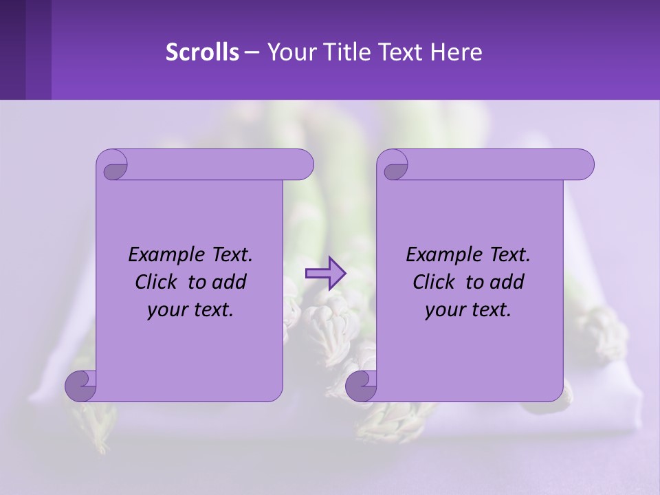 A Bunch Of Green Asparagus On A Purple Surface PowerPoint Template