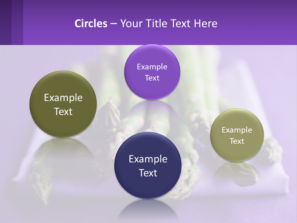 A Bunch Of Green Asparagus On A Purple Surface PowerPoint Template
