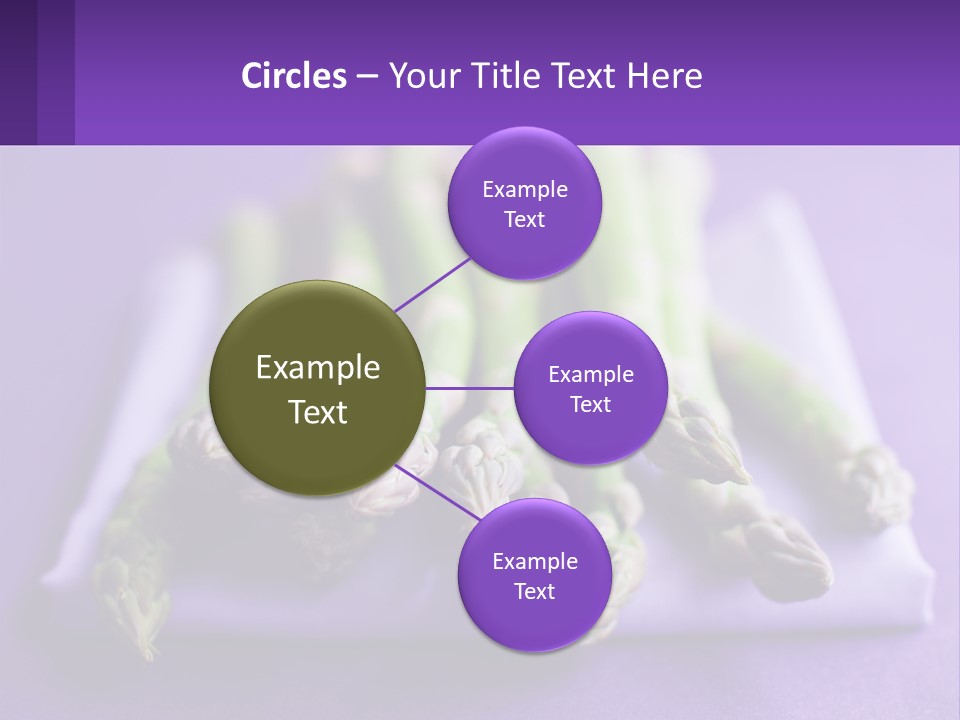 A Bunch Of Green Asparagus On A Purple Surface PowerPoint Template