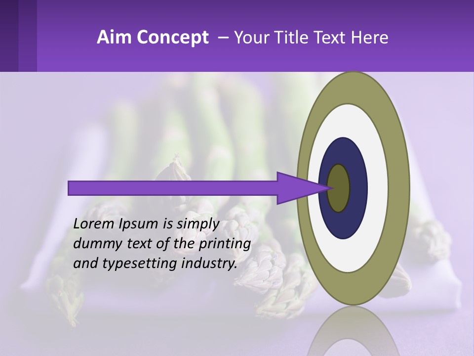 A Bunch Of Green Asparagus On A Purple Surface PowerPoint Template