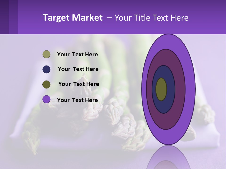 A Bunch Of Green Asparagus On A Purple Surface PowerPoint Template