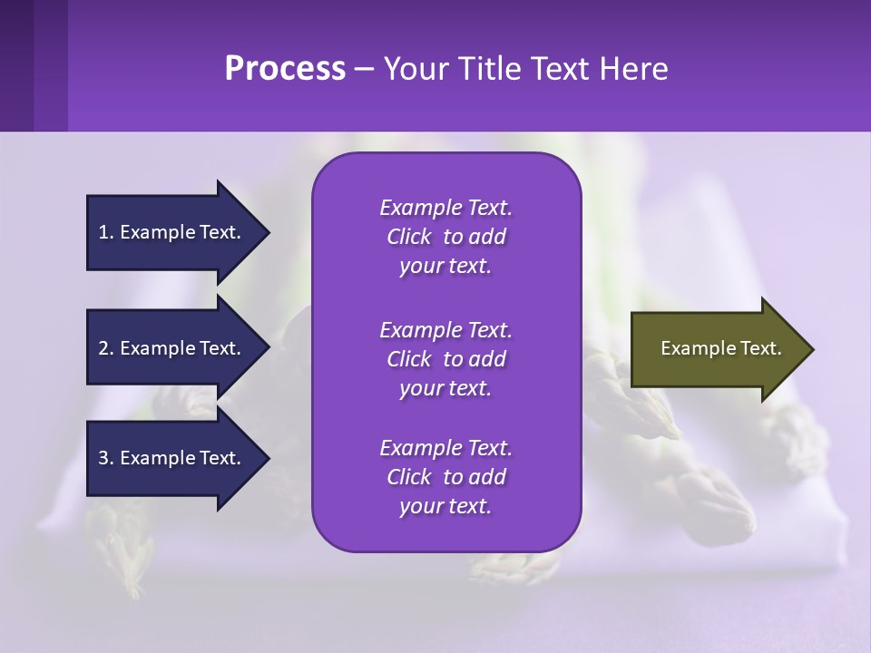 A Bunch Of Green Asparagus On A Purple Surface PowerPoint Template