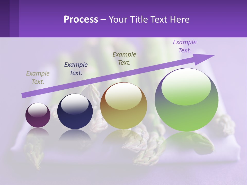 A Bunch Of Green Asparagus On A Purple Surface PowerPoint Template