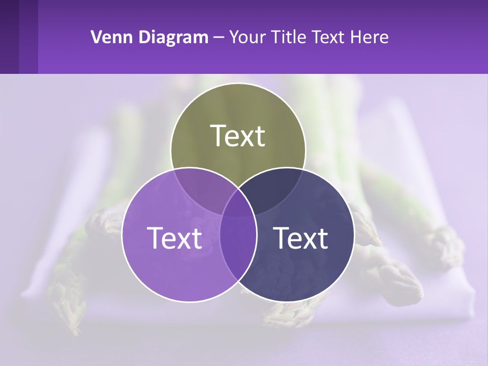 A Bunch Of Green Asparagus On A Purple Surface PowerPoint Template