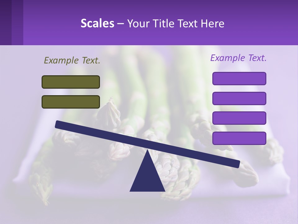 A Bunch Of Green Asparagus On A Purple Surface PowerPoint Template