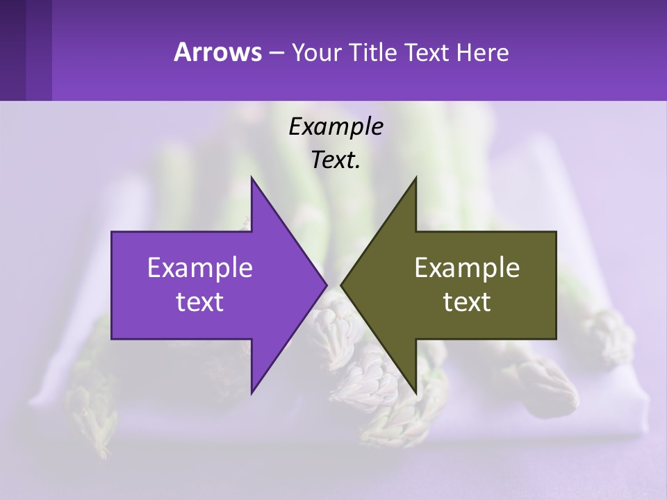 A Bunch Of Green Asparagus On A Purple Surface PowerPoint Template